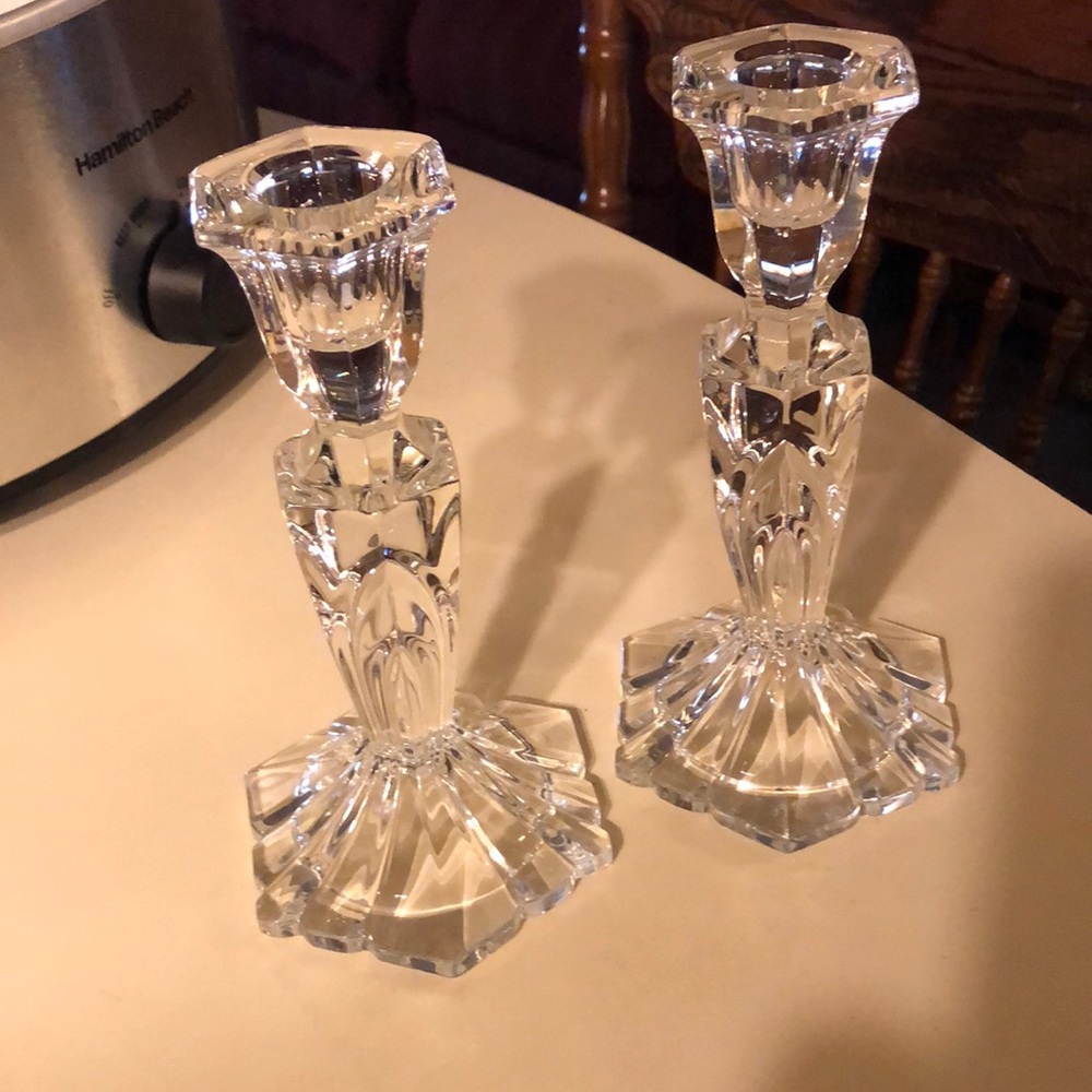 Crystal Clear Industries Lead Crystal Candlesticks